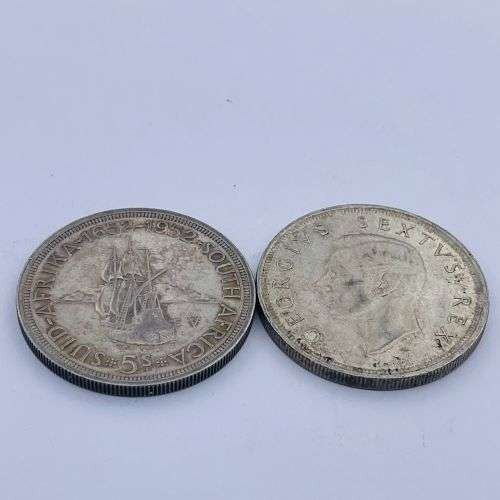 Collections & Lots LOT OF SILVER SA 5 SHILLING COINS BID FOR LOT